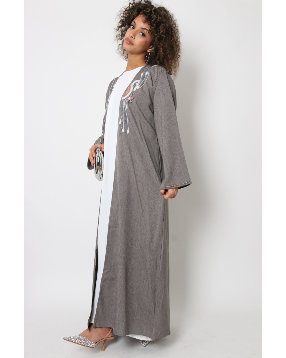 Sandhra beaded dubai kimono set