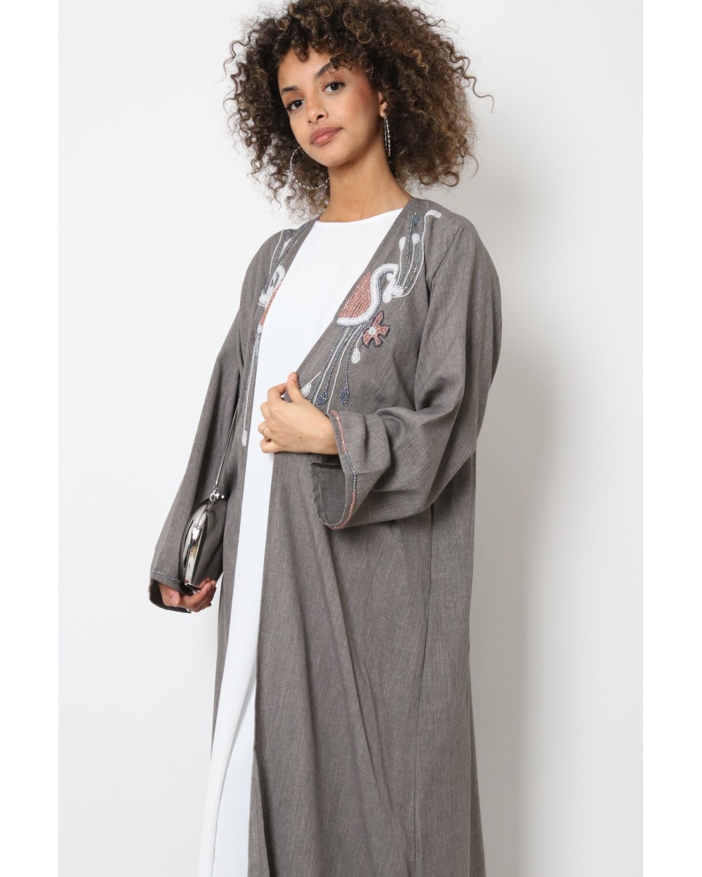 Sandhra beaded dubai kimono set