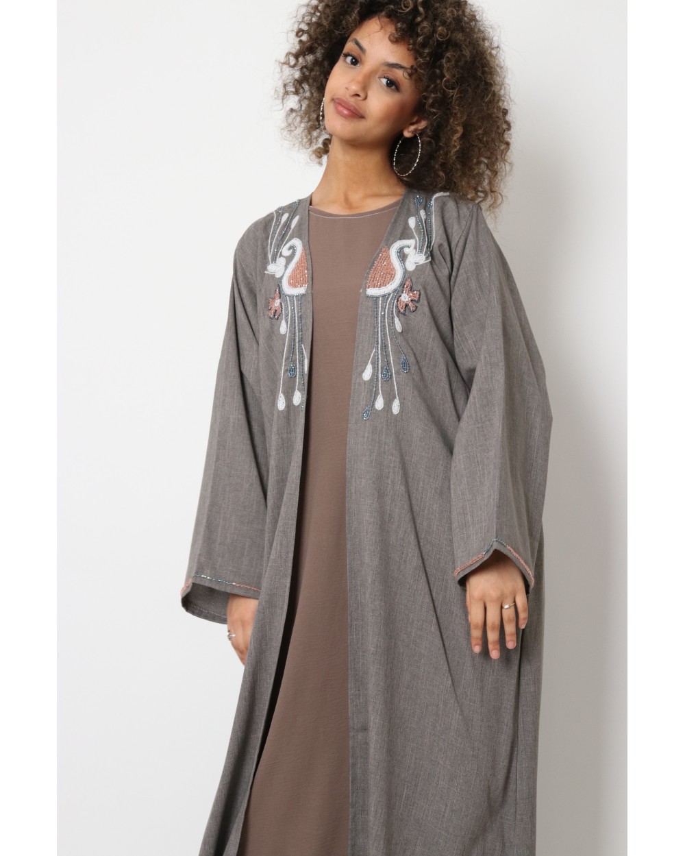 Sandhra beaded dubai kimono set