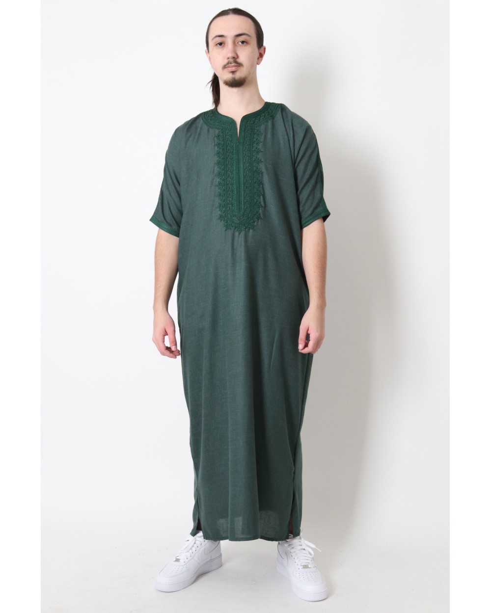 Gandoura man oriental embroidery light fabric