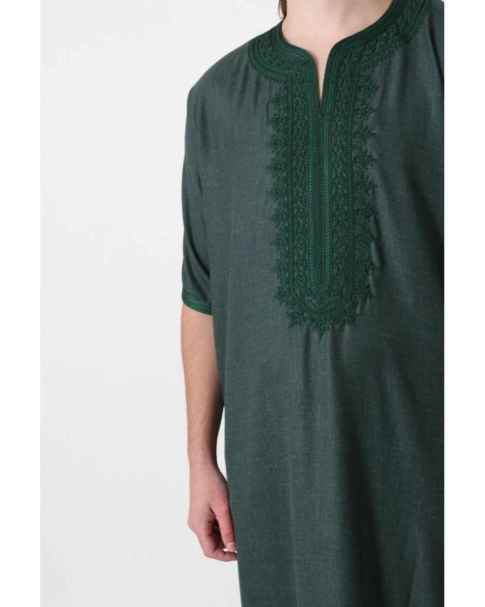 Gandoura man oriental embroidery light fabric