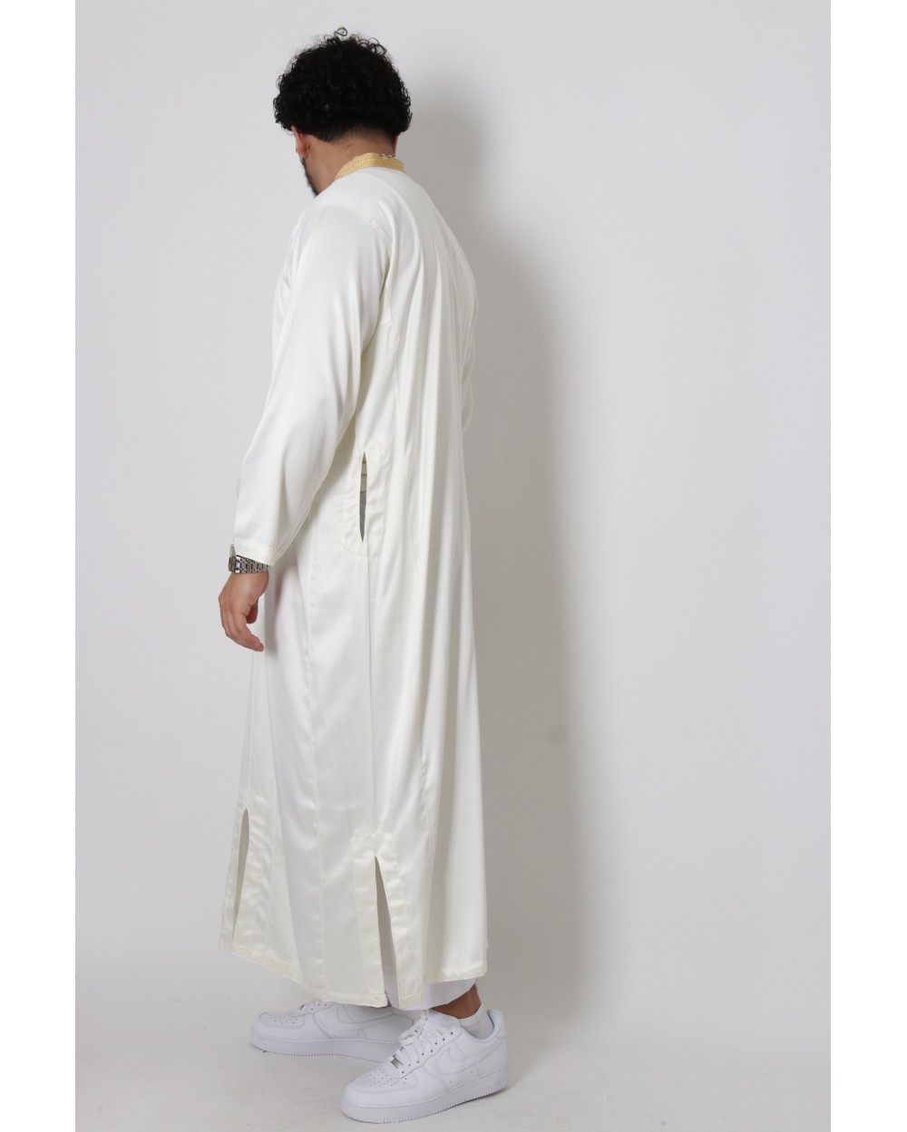 Gandoura homme col montant