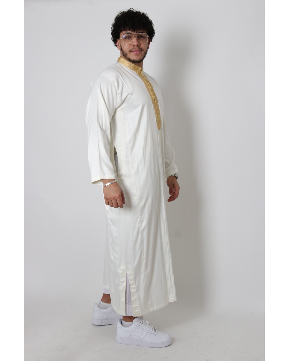 Gandoura homme col montant