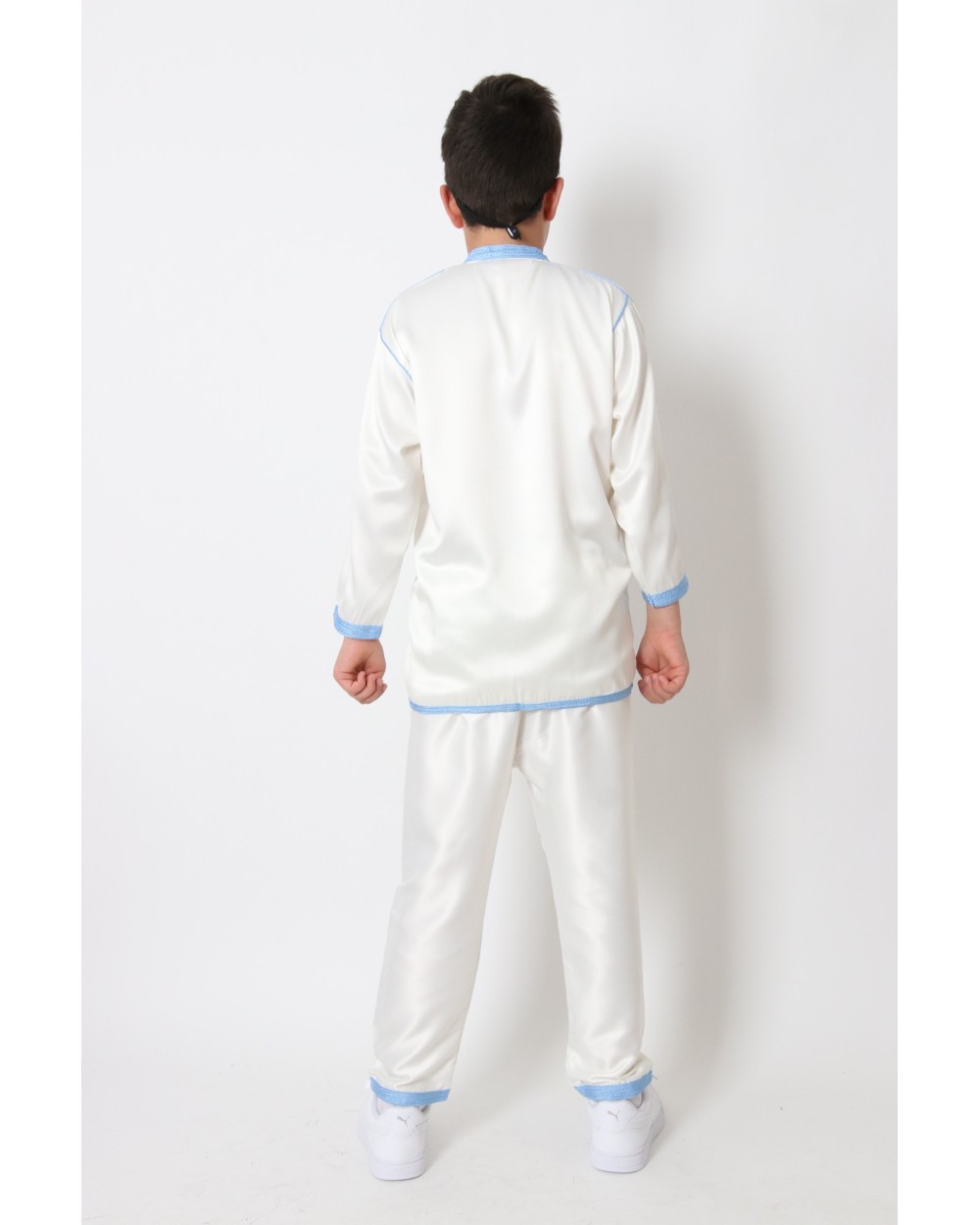 Jabador 3 pièces broderies garcon bleu ciel