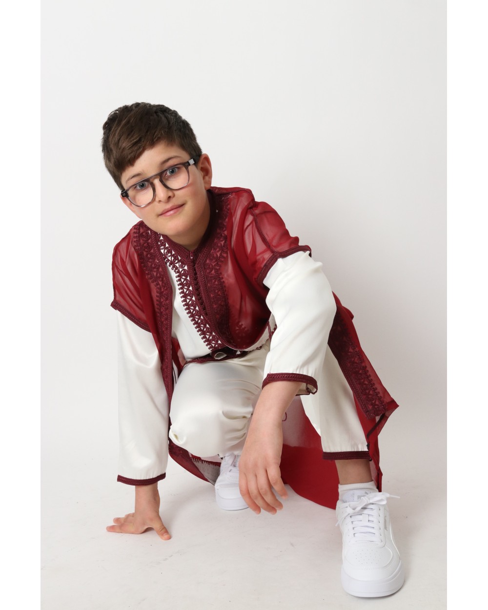 Jabador 3-piece boy burgundy embroidery