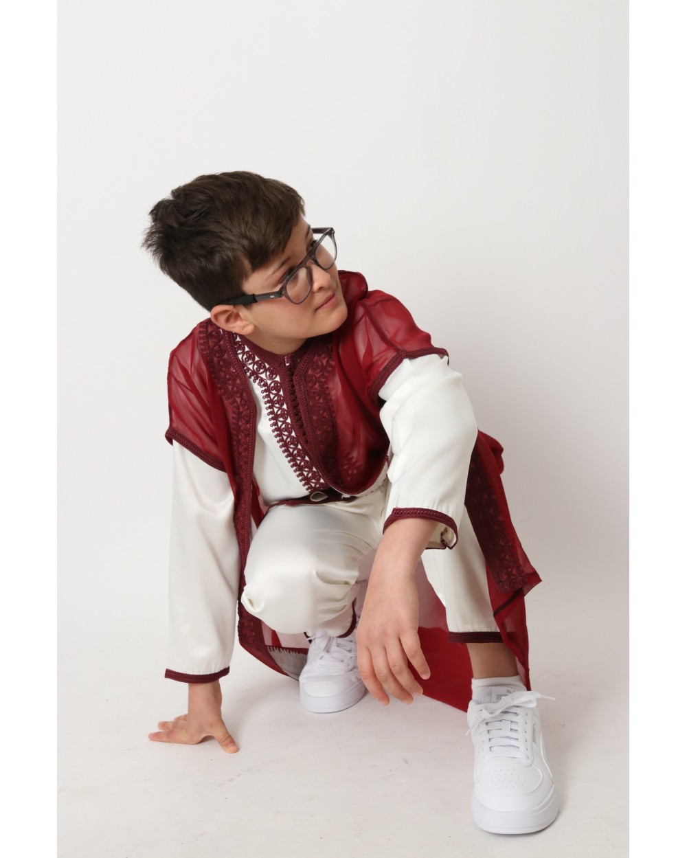 Jabador 3-piece boy burgundy embroidery