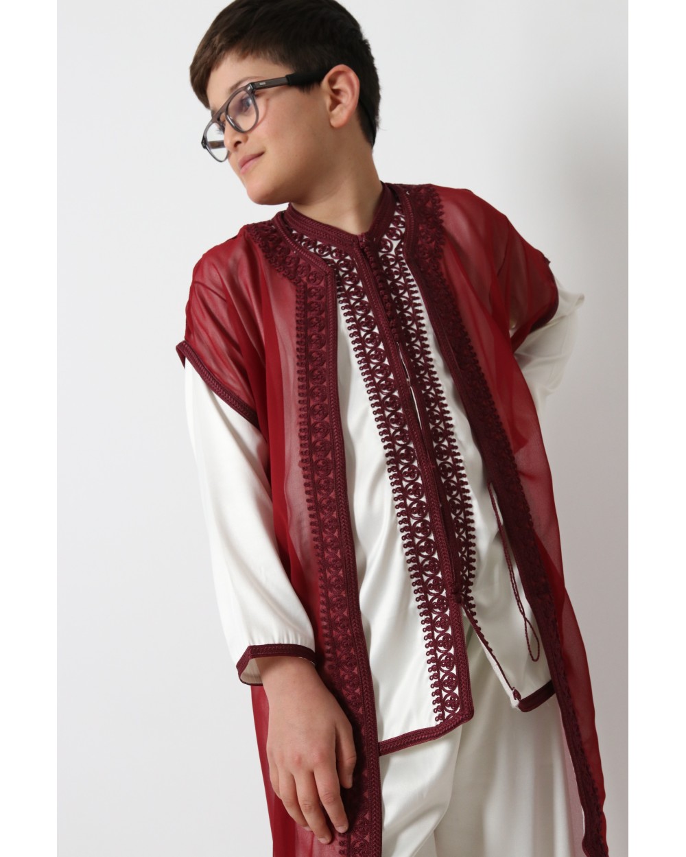 Jabador 3-piece boy burgundy embroidery