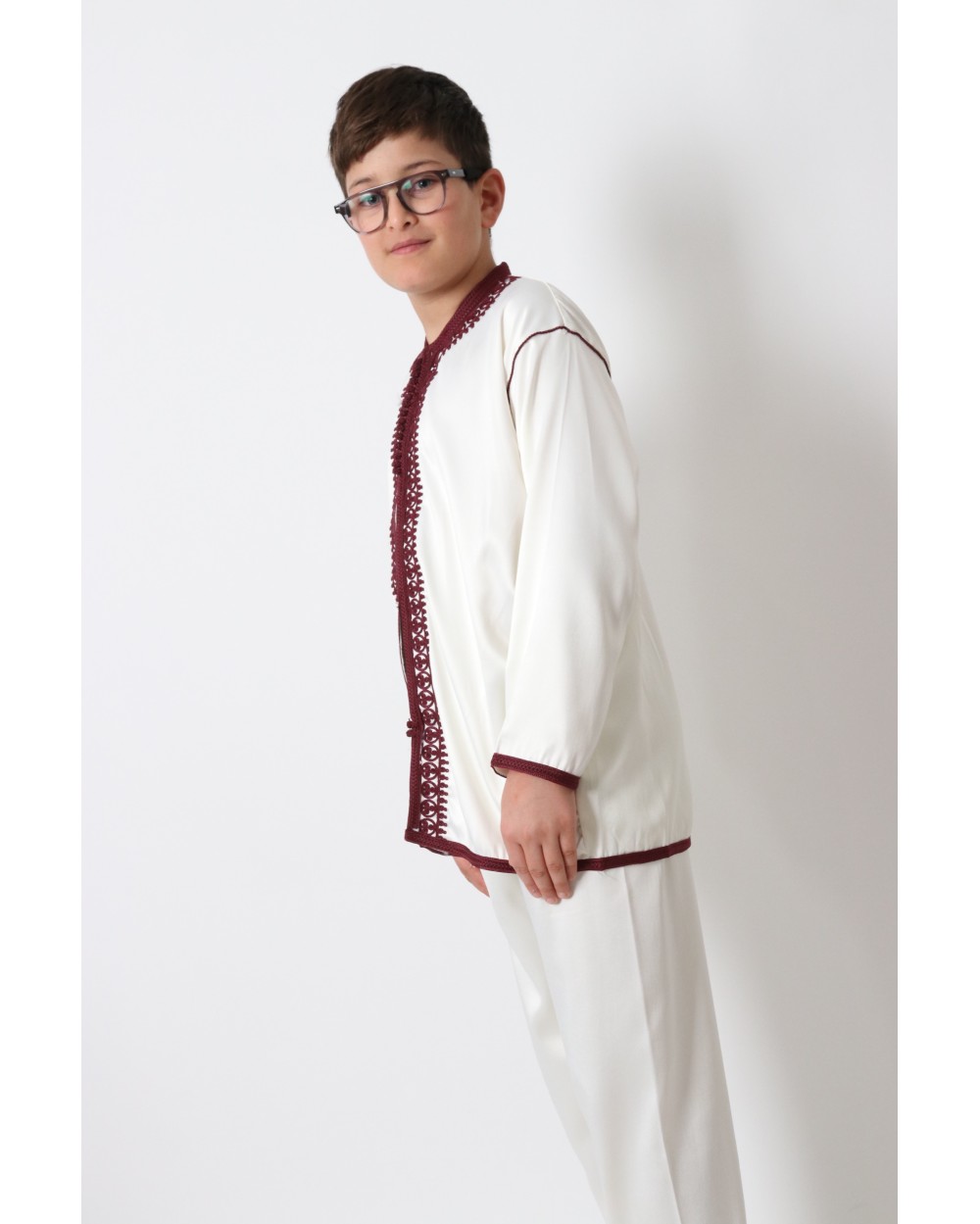 Jabador 3-piece boy burgundy embroidery