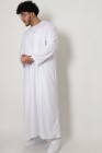 Qamis long coton broderie lineraire AFAQ LS