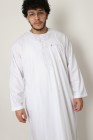 Qamis long coton broderie lineraire AFAQ LS