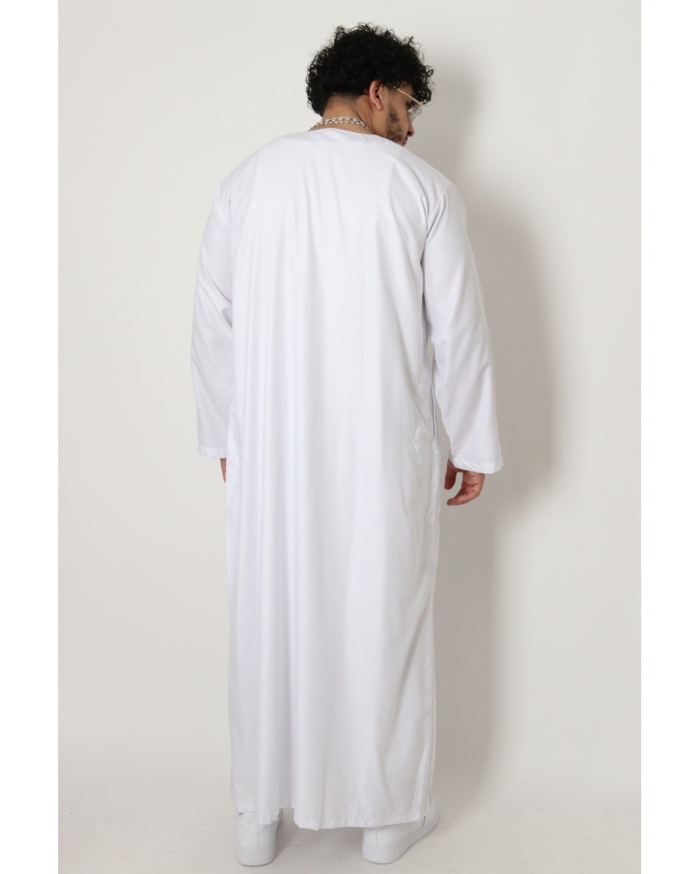 Qamis long coton broderie lineraire AFAQ LS