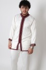 Jabador 3 piece mens burgundy embroidery