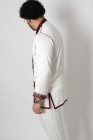 Jabador 3 piece mens burgundy embroidery