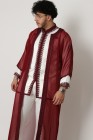 Jabador 3 piece mens burgundy embroidery
