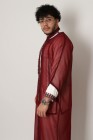 Jabador 3 piece mens burgundy embroidery