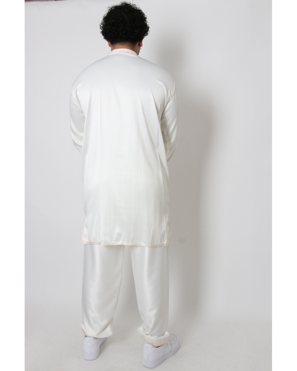 Jabador 3 pièces broderie homme ecru