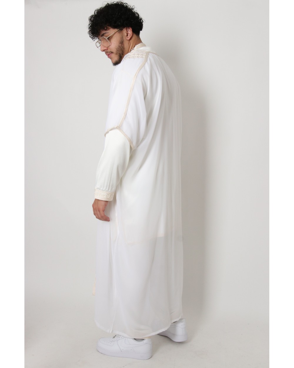 Jabador 3 pièces broderie homme ecru