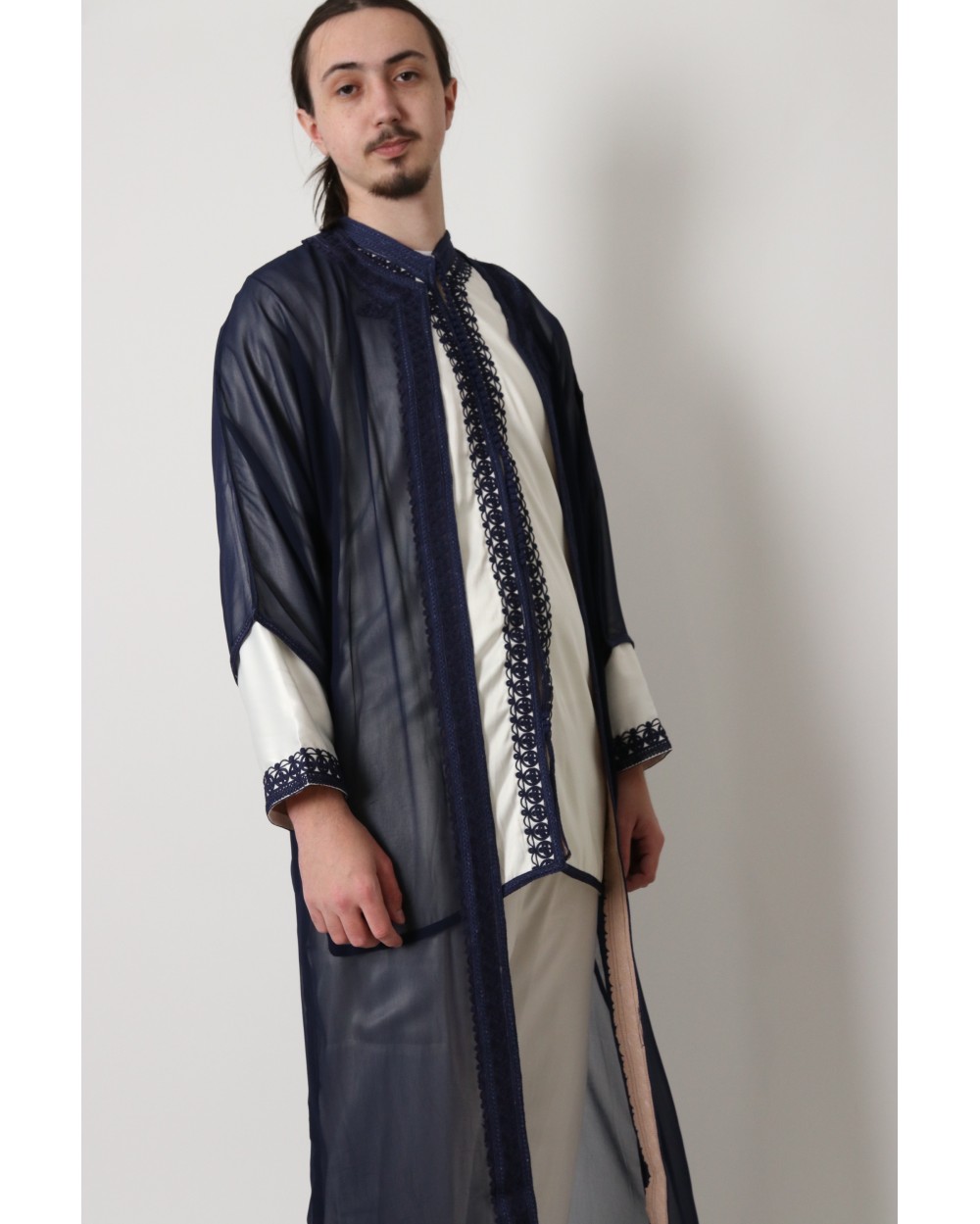 Jabador 3 pièces broderie homme marine