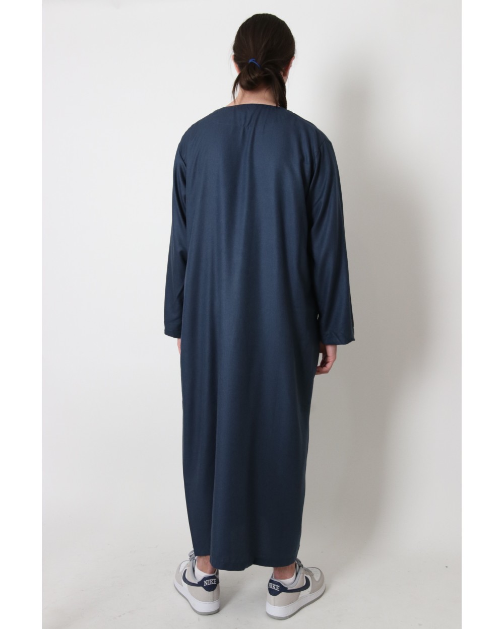 Qamis long coton broderie florale AFAQ LS