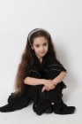 Abaya Kimono ruffles muslin with rhinestones for girls