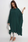 Long oversized chiffon tunic