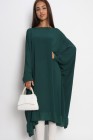 Long oversized chiffon tunic