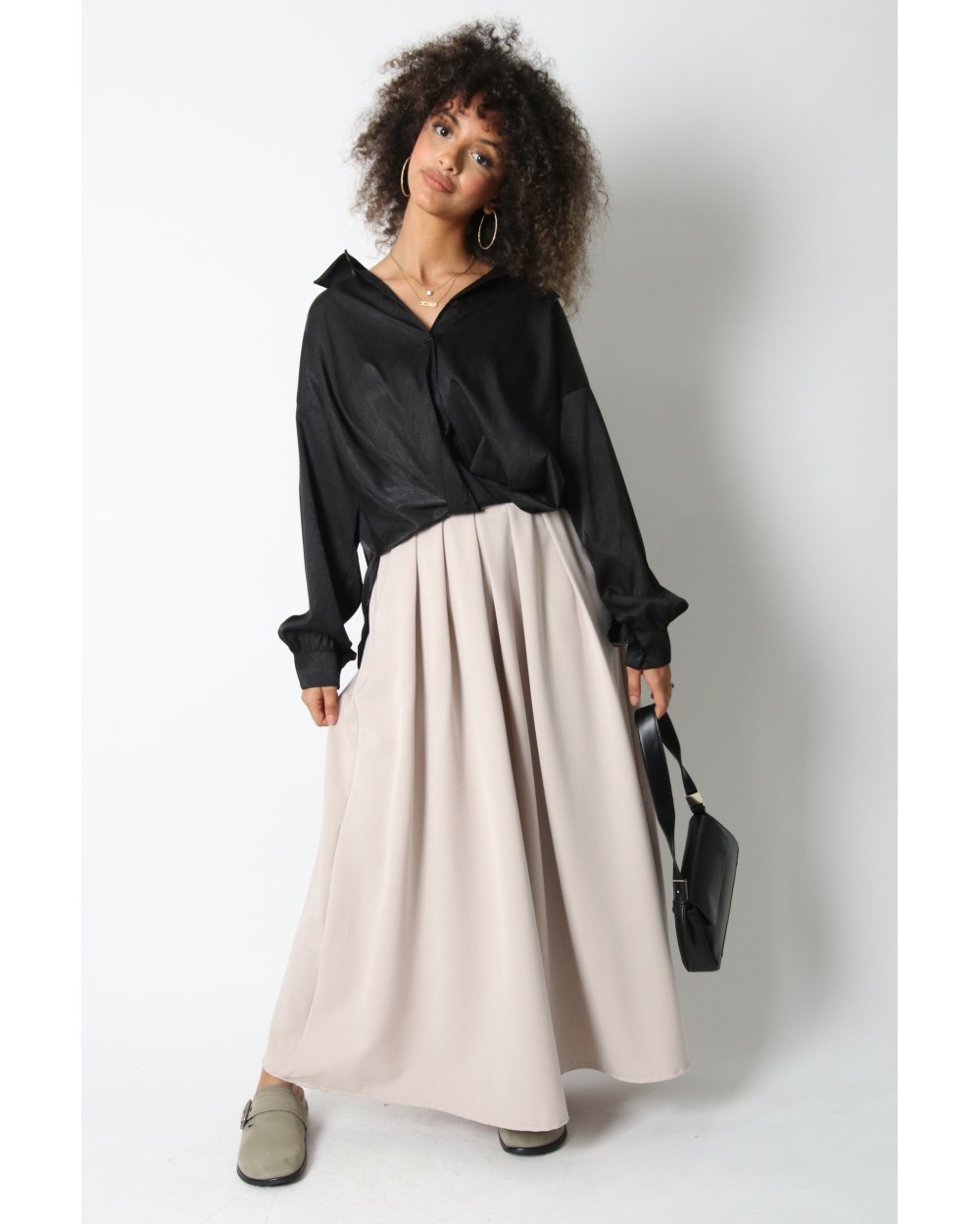 Jupe élégante plis évasée