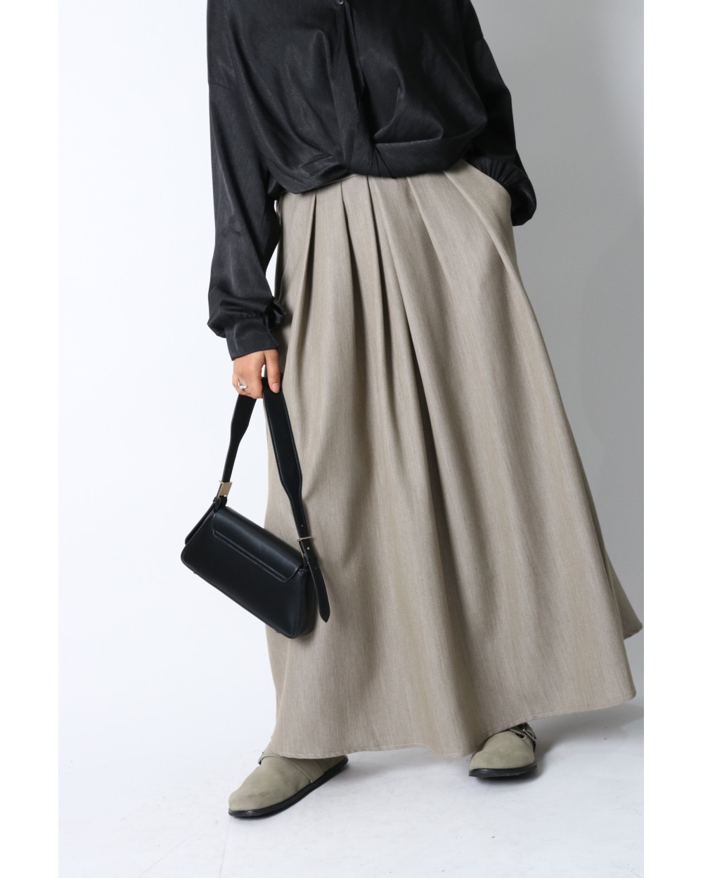 Jupe élégante plis évasée
