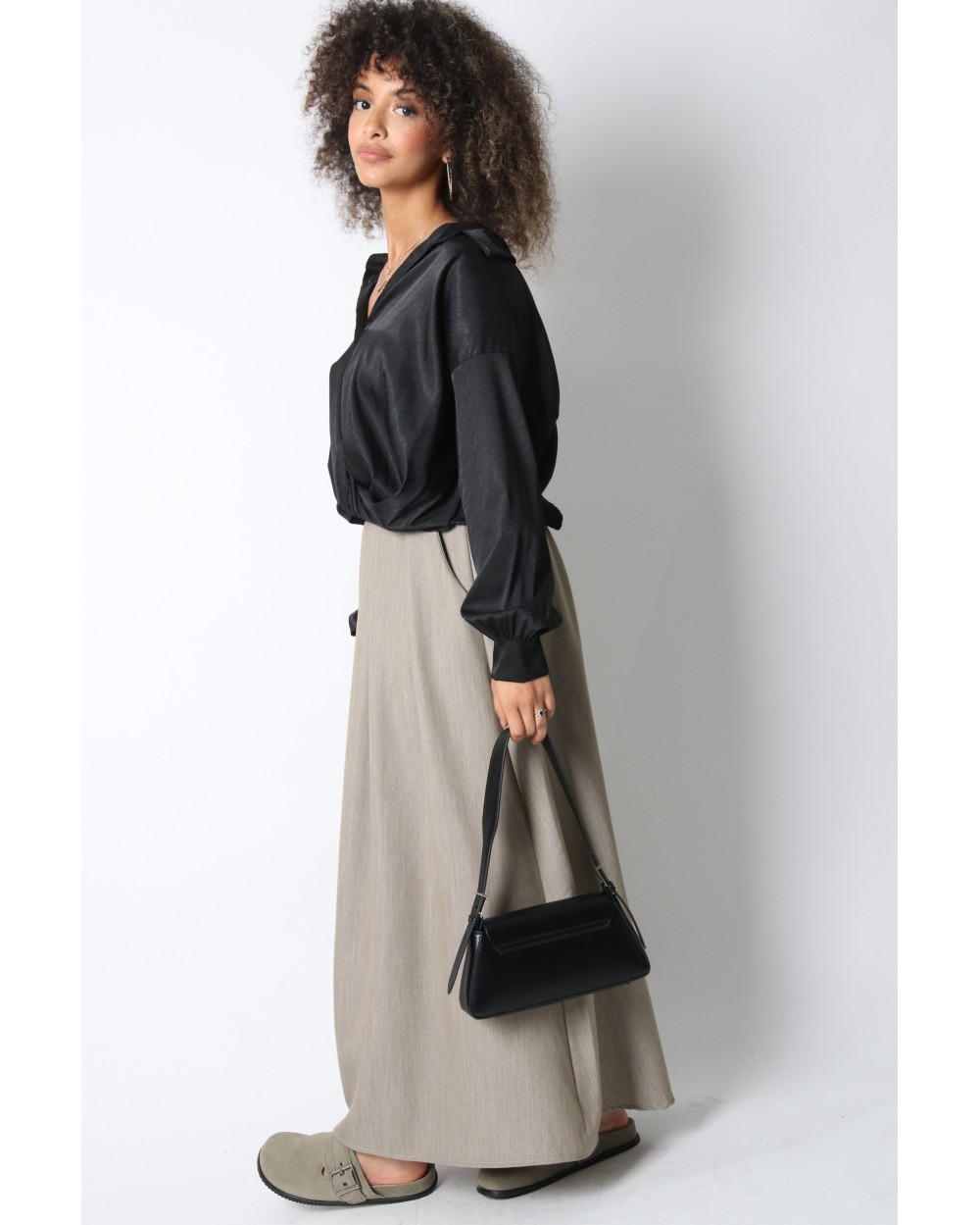 Jupe élégante plis évasée