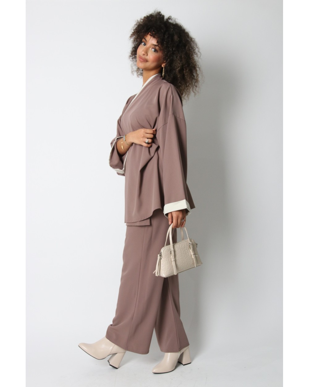 Crossover top and pants set