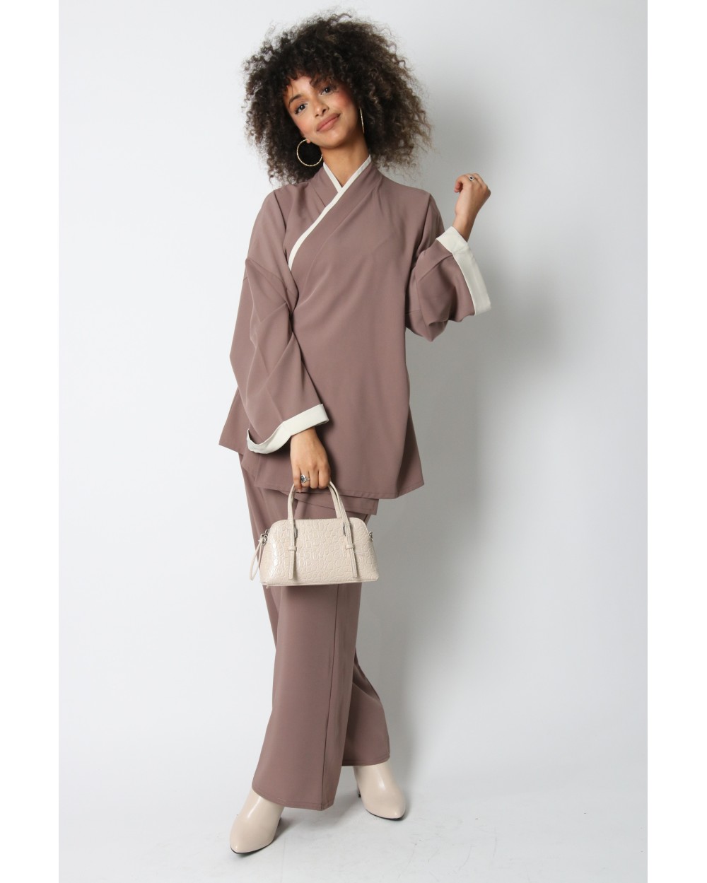 Crossover top and pants set