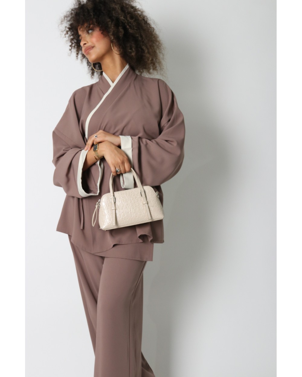 Crossover top and pants set