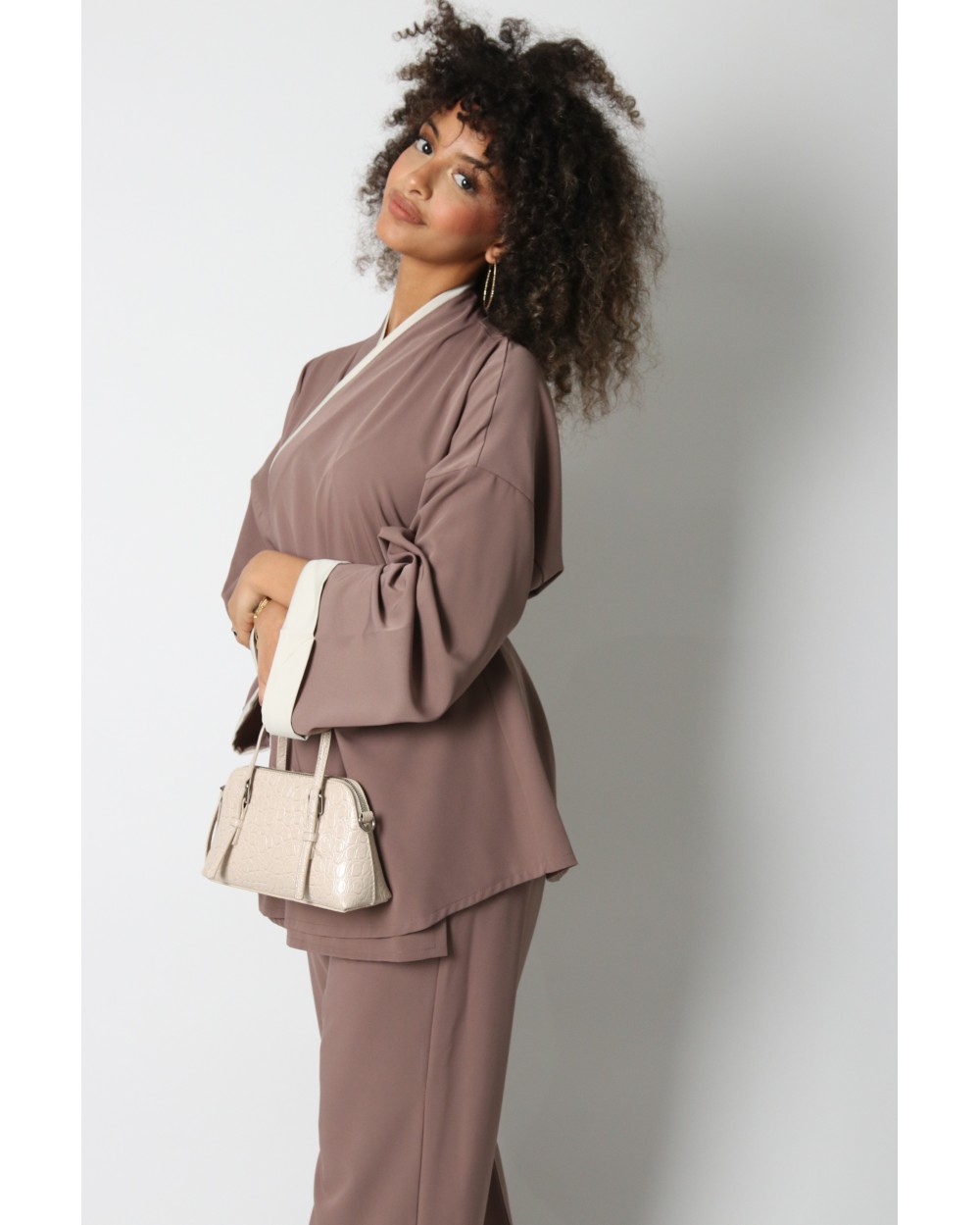 Crossover top and pants set