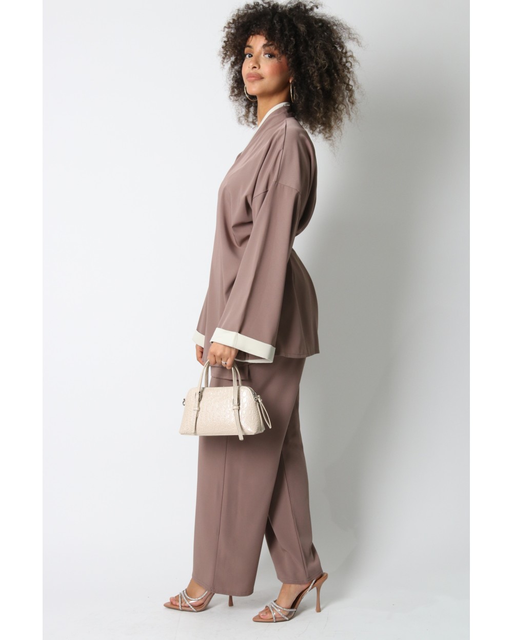 Crossover top and pants set