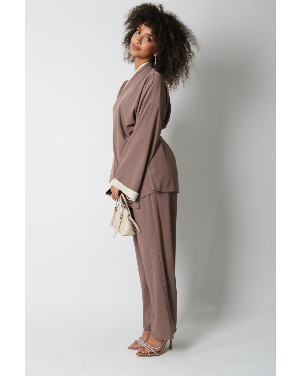 Crossover top and pants set