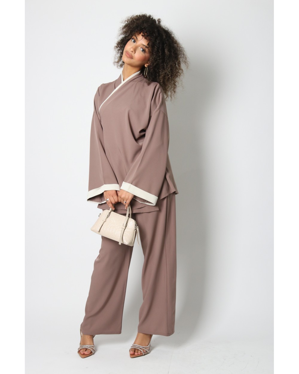 Crossover top and pants set