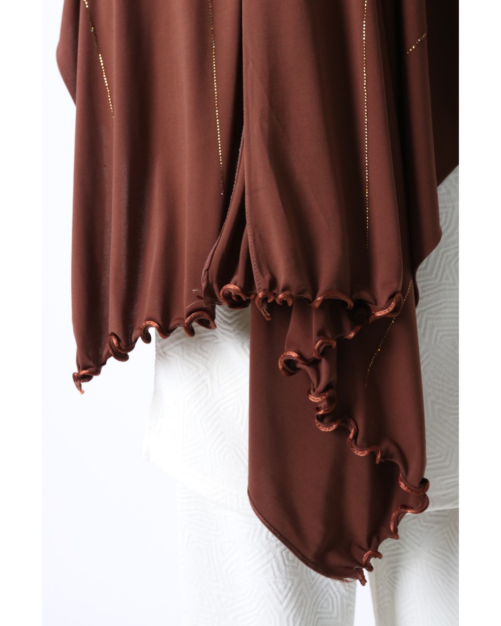 Hijab jersey luxe frisé ondulé strass SEDEF