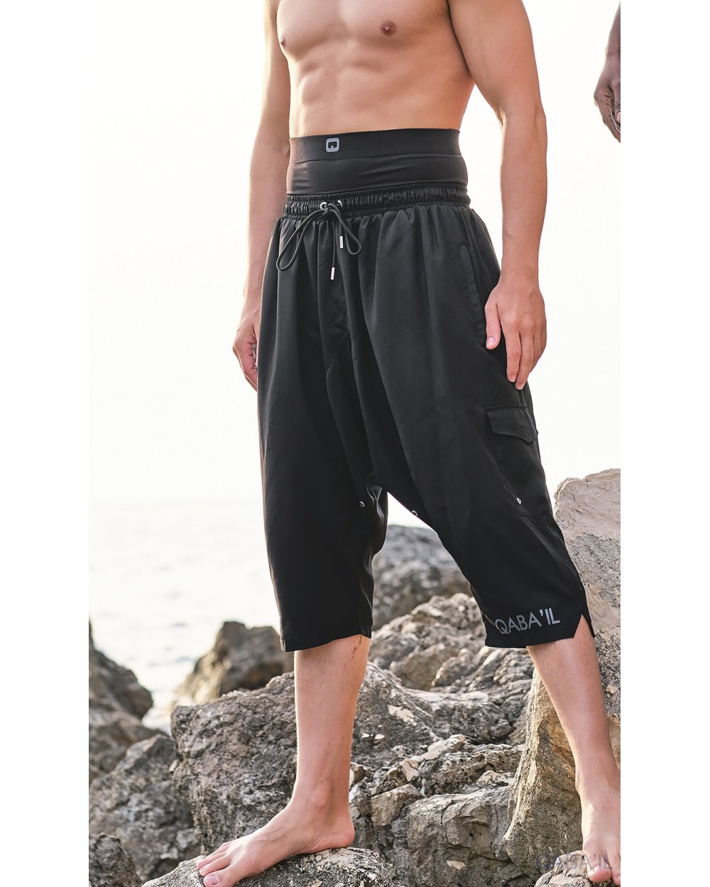 Plain cargo swim harem pants S25 Qabail