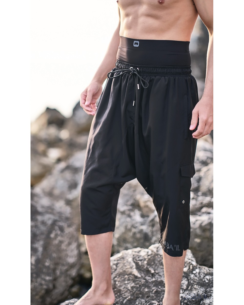 Plain cargo swim harem pants S25 Qabail