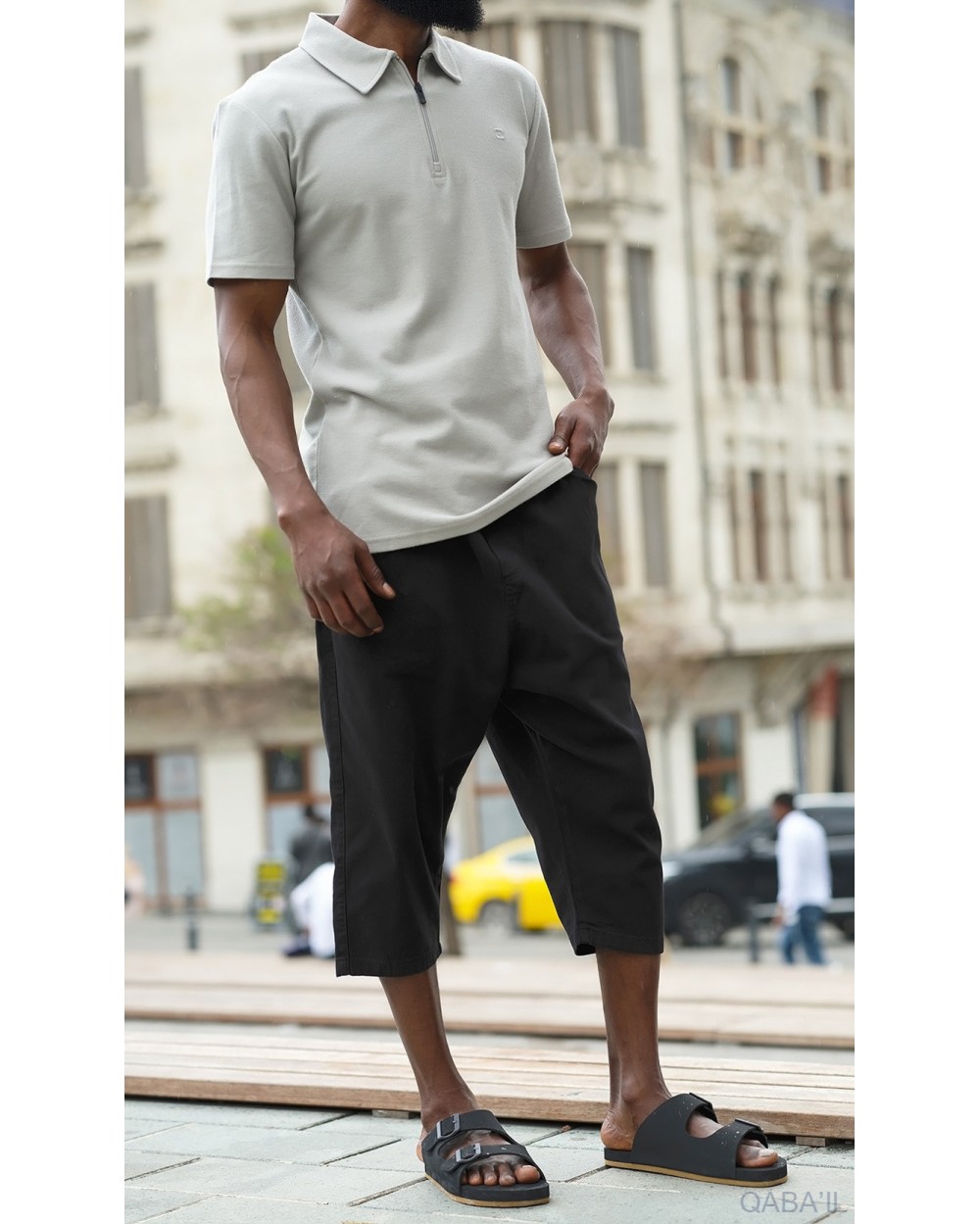 Qabail Stretch Jean Bermuda Shorts