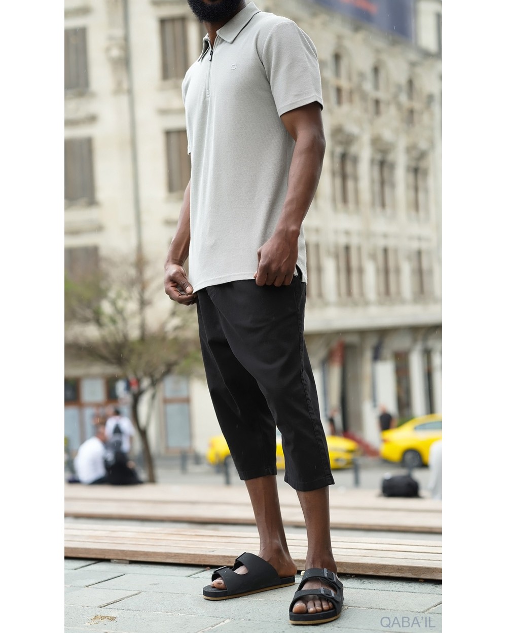 Qabail Stretch Jean Bermuda Shorts