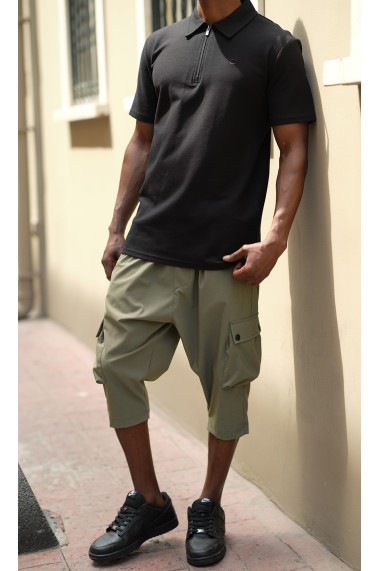 Keten Qabail zip polo shirt