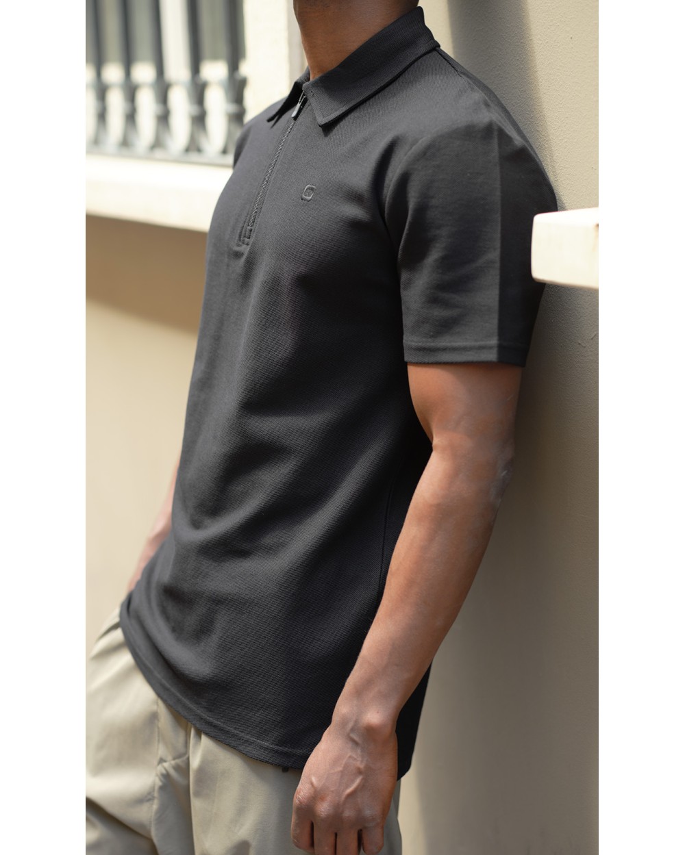 Keten Qabail zip polo shirt