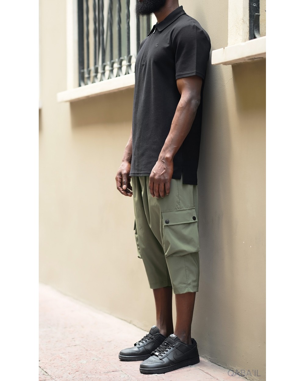 Keten Qabail zip polo shirt